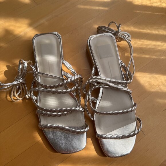 Dolce Vita Hayley Wrap Sandals Gold Size 8.5 - Picture 3 of 6